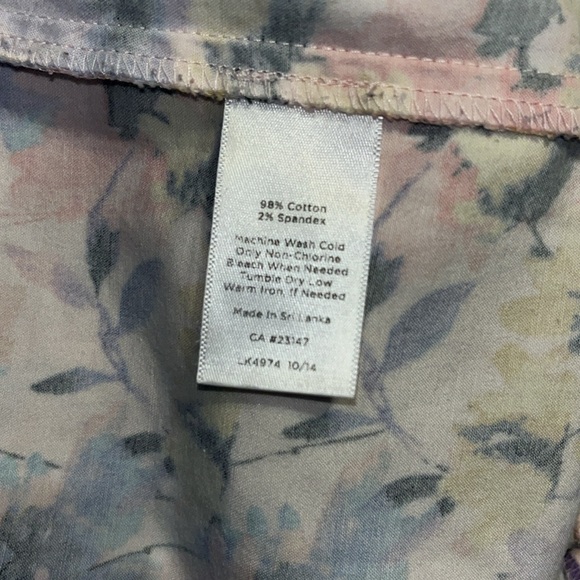 🏖️ Talbots A-line Multicolored Flowered Skirt, Size 6 - Picture 5 of 5